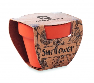 Logo trade corporate gift photo of: Terracotta pot 'sunflower'