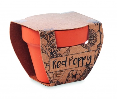 Logo trade promotional items picture of: Terracotta pot 'poppy'
