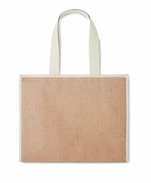 Logo trade promotional item photo of: Jute and canvas cooler bag