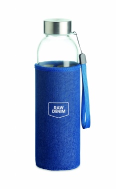 Logo trade corporate gifts image of: Glass bottle in pouch 500 ml
