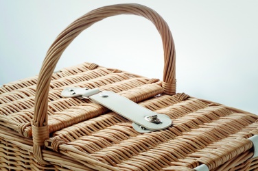 Logo trade promotional merchandise picture of: Wicker picnic basket 4 people