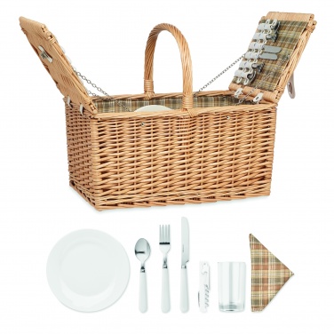 Logotrade business gift image of: Wicker picnic basket 4 people