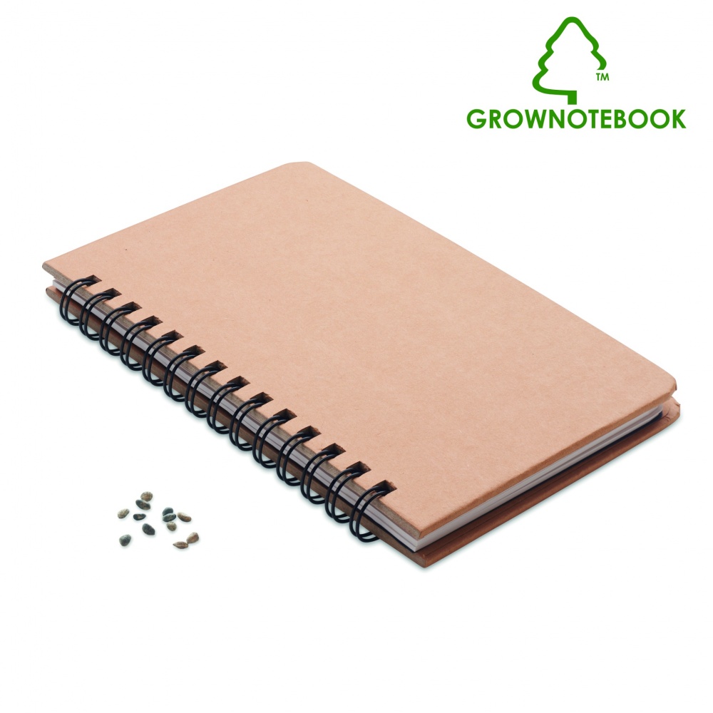 Logo trade corporate gifts image of: A5 Pine tree GROWNOTEBOOK™