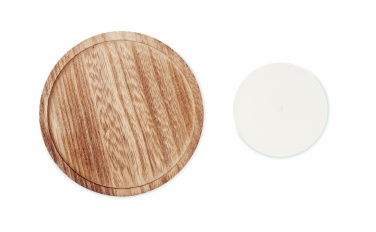 Logotrade promotional merchandise photo of: Candle on round wooden base
