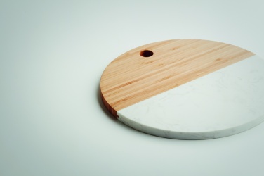 Logo trade business gifts image of: Marble/ bamboo serving board