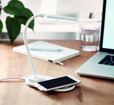 Logo trade promotional products picture of: Desktop light and charger 10W