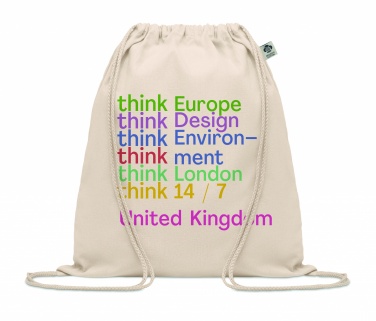 Logo trade advertising product photo of: Organic cotton drawstring bag