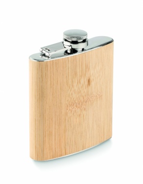 Logotrade promotional merchandise picture of: Bamboo slim hip flask 170ml