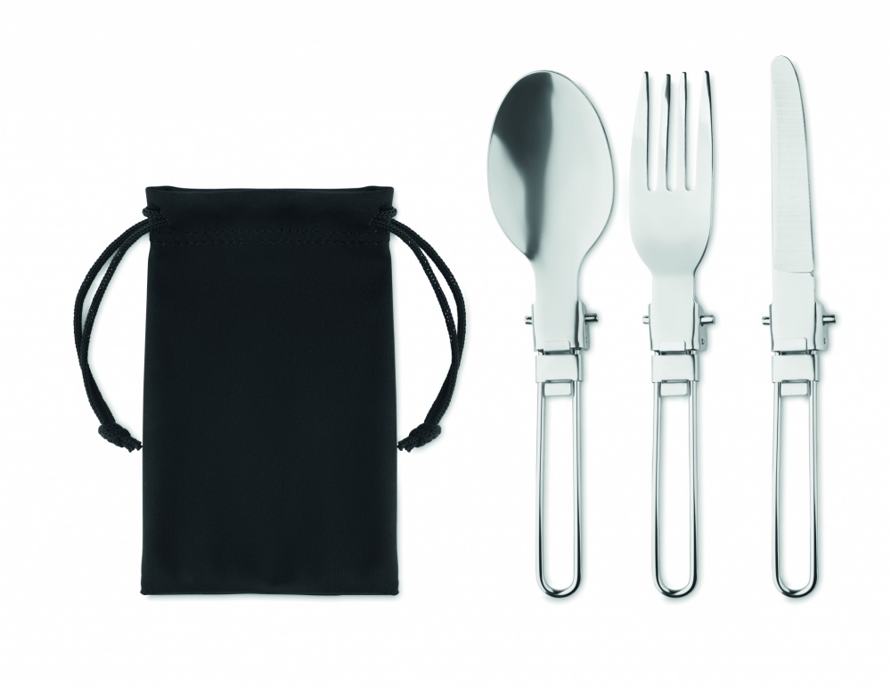 Logo trade advertising products image of: 3-piece camping cutlery set