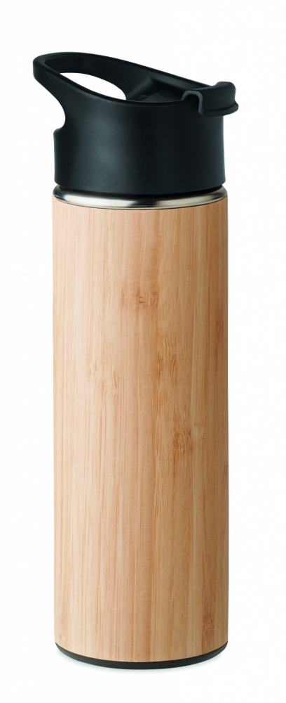 Logotrade promotional giveaway picture of: Double wall bamboo flask 450ml