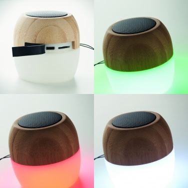 Logo trade promotional merchandise image of: 5.0 wireless bamboo speaker