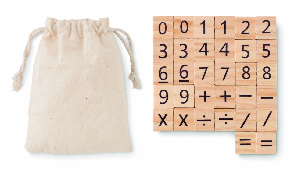 Logo trade promotional gift photo of: Wood educational counting game