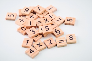 Logo trade promotional merchandise picture of: Wood educational counting game
