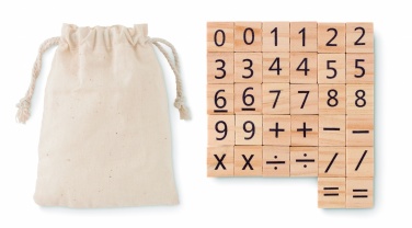Logo trade promotional gifts picture of: Wood educational counting game