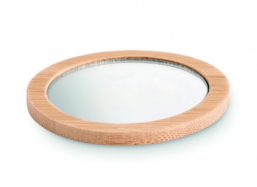 Logo trade promotional gifts picture of: Bamboo make-up mirror