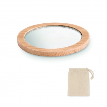 Logotrade promotional item picture of: Bamboo make-up mirror