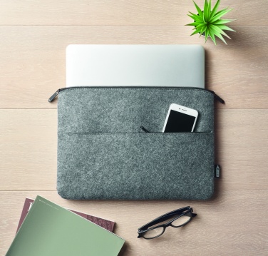 Logotrade promotional merchandise picture of: RPET felt zipped laptop bag