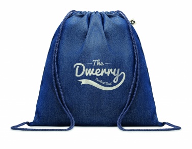 Logo trade promotional gifts picture of: Recycled denim drawstring bag
