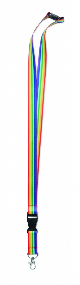 Logotrade advertising products photo of: Rainbow RPET lanyard