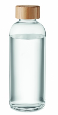 Logo trade promotional product photo of: Glass bottle 650ml bamboo lid