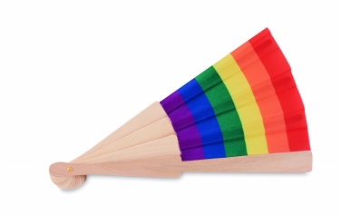 Logotrade promotional products photo of: Rainbow wooden hand fan