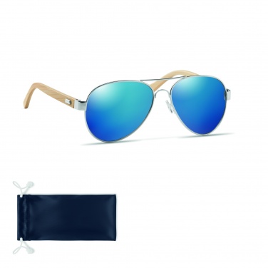 Logotrade advertising product picture of: Bamboo sunglasses in pouch TARTU