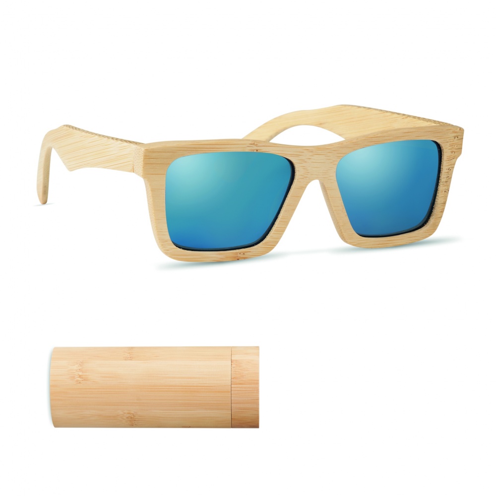 Logotrade business gift image of: Sunglasses and case in bamboo KEILA