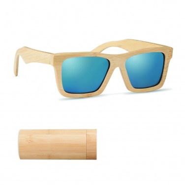 Logo trade promotional merchandise photo of: Sunglasses and case in bamboo KEILA