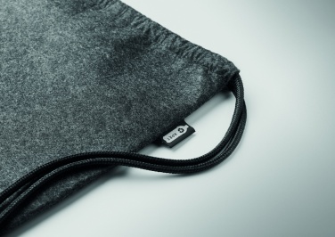 Logotrade advertising products photo of: RPET felt drawstring bag