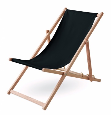 Logo trade promotional products image of: Beach chair in wood