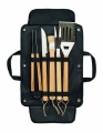 5 Barbecue tools in pouch, Black