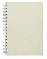 A5 grass notebook 80 lined, Beige