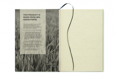 Logotrade promotional product image of: A5 grass notebook 80 lined