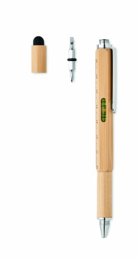 Logo trade promotional product photo of: Spirit level pen in bamboo