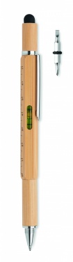 Logo trade promotional item photo of: Spirit level pen in bamboo