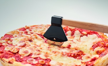 Logo trade promotional items image of: Pizza cutter bamboo handle