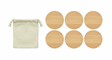 Logotrade business gifts photo of: Set of 6 bamboo coasters