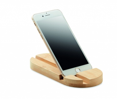 Logo trade promotional giveaways picture of: Bamboo tablet/smartphone stand