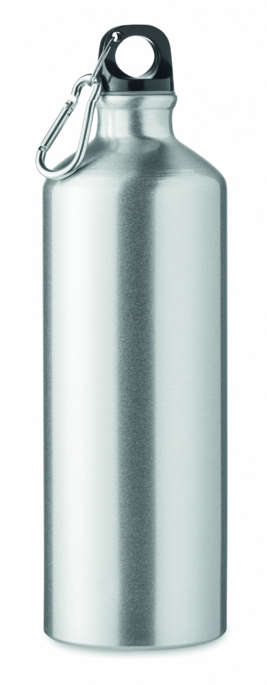 Logo trade corporate gifts image of: 1000 ml single-walled aluminum water bottle with a carabiner