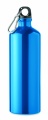 1000 ml single-walled aluminum water bottle with a carabiner, Blue