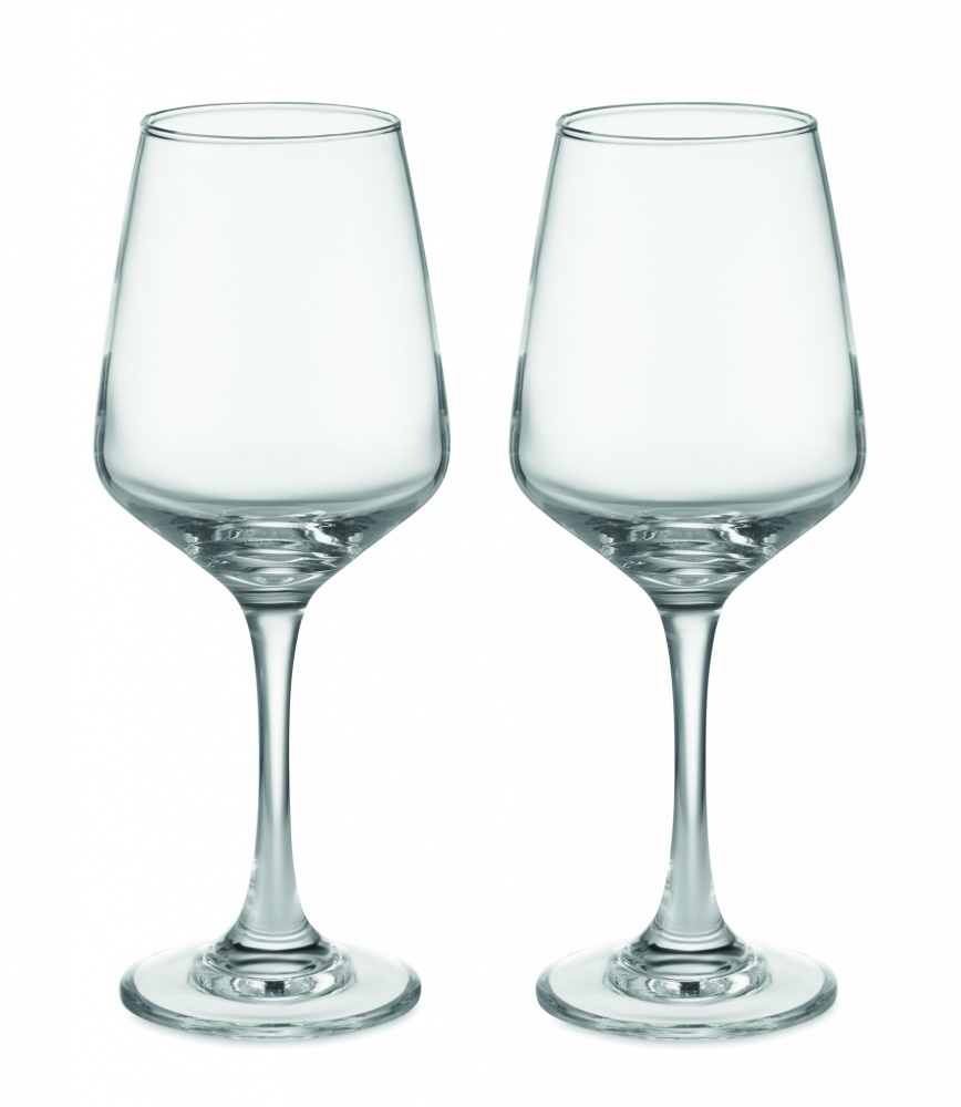 Logo trade promotional product photo of: Set of 2 wine glasses