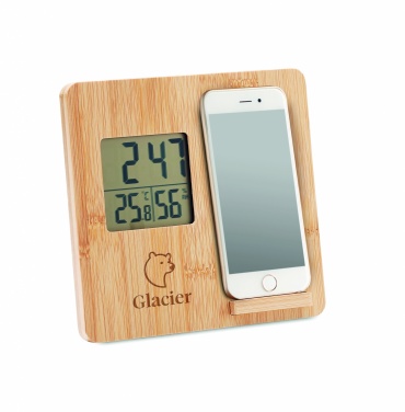 Logotrade corporate gifts photo of: Bamboo weather station 10W