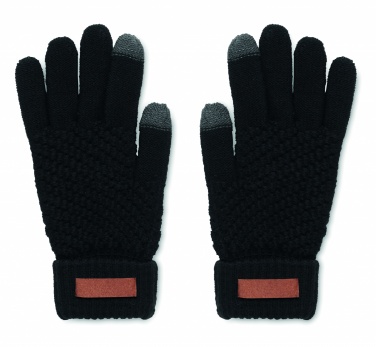 Logo trade promotional products image of: Rpet tactile gloves