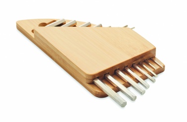 Logo trade corporate gifts picture of: Hex key set in bamboo