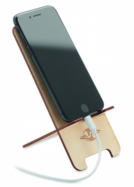 Logo trade promotional products image of: Birch Wood phone stand