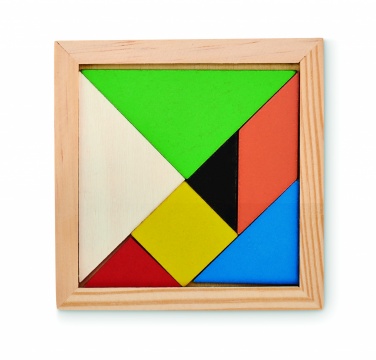 Logo trade promotional gifts picture of: Tangram puzzle in wood