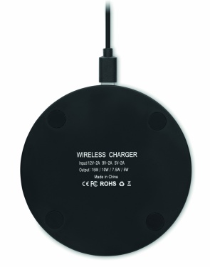 Logo trade promotional item photo of: Glass wireless 10W charger