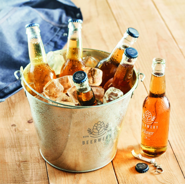 Logo trade advertising product photo of: Metal beer bucket 4L