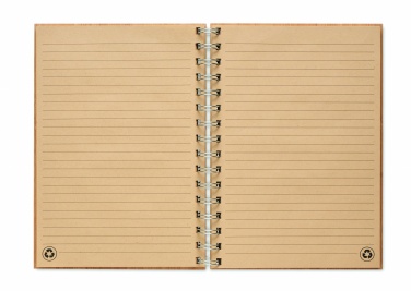 Logo trade promotional items image of: A5 ring bound Bamboo notebook