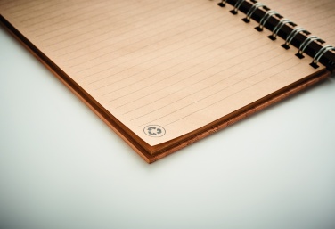 Logo trade promotional item photo of: A5 ring bound Bamboo notebook